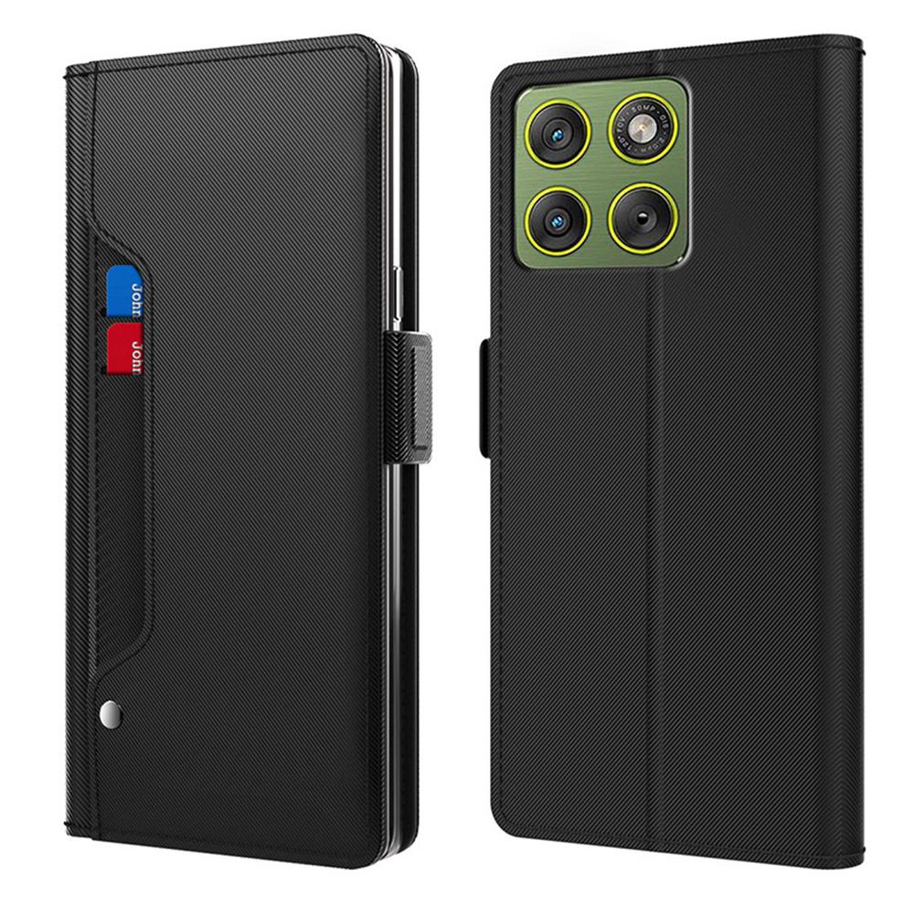 For Motorola Edge 70 5G Case Stand PU Leather Phone Cover Card Holder Mirror