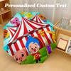 Windproof Folding Umbrella, 8‑Rib Auto Open Close El Payaso Plim Plim Umbrella for Rain Sun Protection