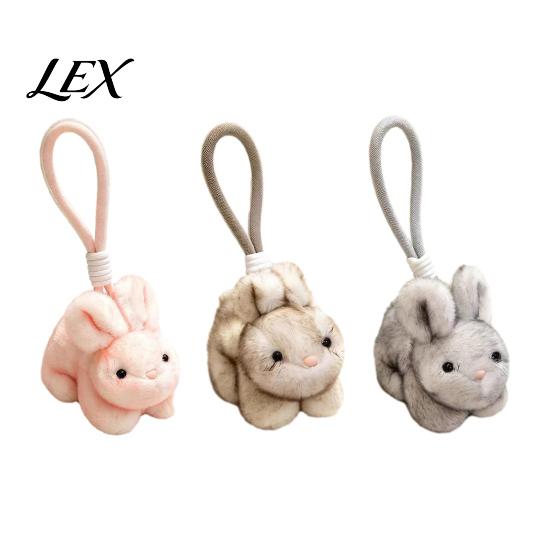 Fashionable Keychain for Handbags Scented Bunny Plush Keychain, Mini Rabbit Stuffed Animal with Fragrance Cute Kawaii Bag Decor Beads, Hanging Pendant