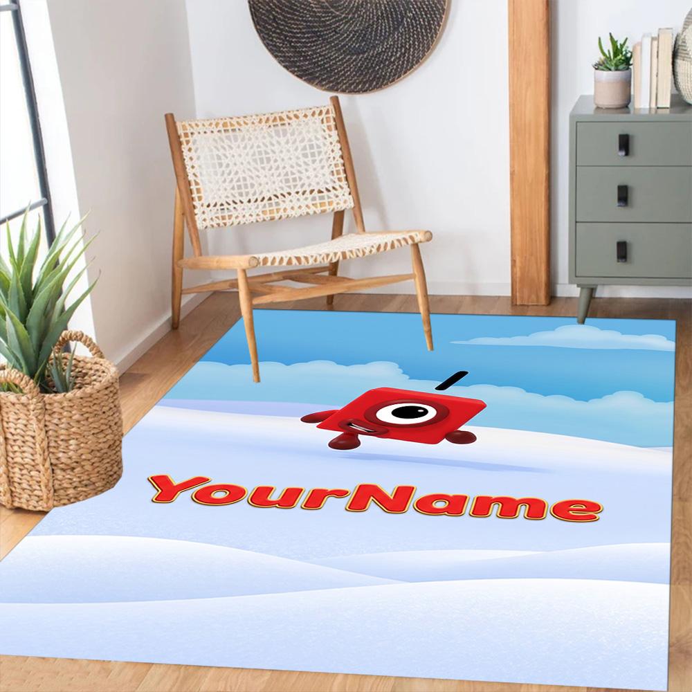 Numberblocks Customize Text Floor Rug Office Rug Design for Living Rooms Dining Room Study room Playrooms Antislip Carpet Anime Office Decor