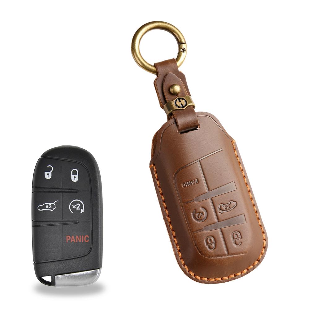 Neues Retro-Schlüsseletui für Jeep Jeep Compass Commander Nookie handgefertigtes Leder-Schlüsseletui