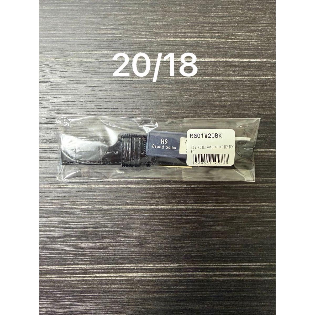 Used Grand Seiko Genuine Strap Leather Belt Crocodile Black Lug Width 20mm Buckle Side 18mm Purchased at an authorized domestic store Brand new and