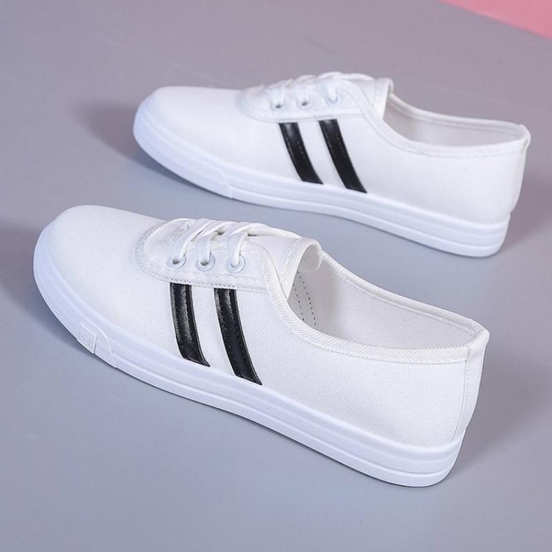 Pantofi de Pânză de Vară cu Șireturi Casual Sport Pantofi Simpli de Damă Talpă Moale Suprafață Moale