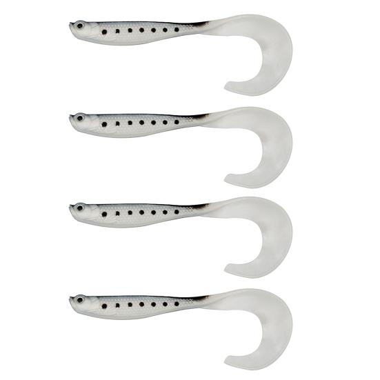 4Pcs Luya Baits Realistic Design 6cm Reel Tail Lifelike Patterns Realistic Swimming Action Lure Freshwater Saltwater Baits