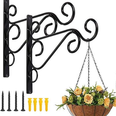 Iron Wall-Mounted Hanging Basket for Outdoor Balcony or Garden