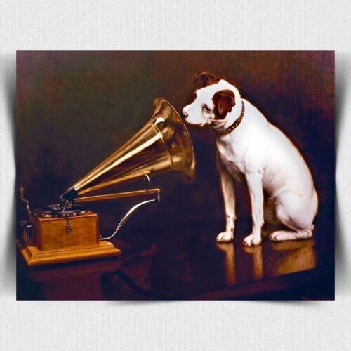METAL SIGN WALL PLAQUE His Masters Voice HMV Dog Gramophone A Aluminum 20x30cm(7.8x11.8inch)