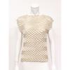 Specchio Boat Neck Sleeveless Tee Zigzag Pleated 441 158
