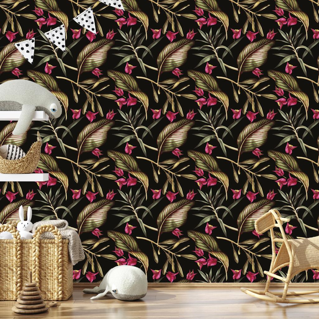Flowers wallpaper for living room and bedroom 50x1000