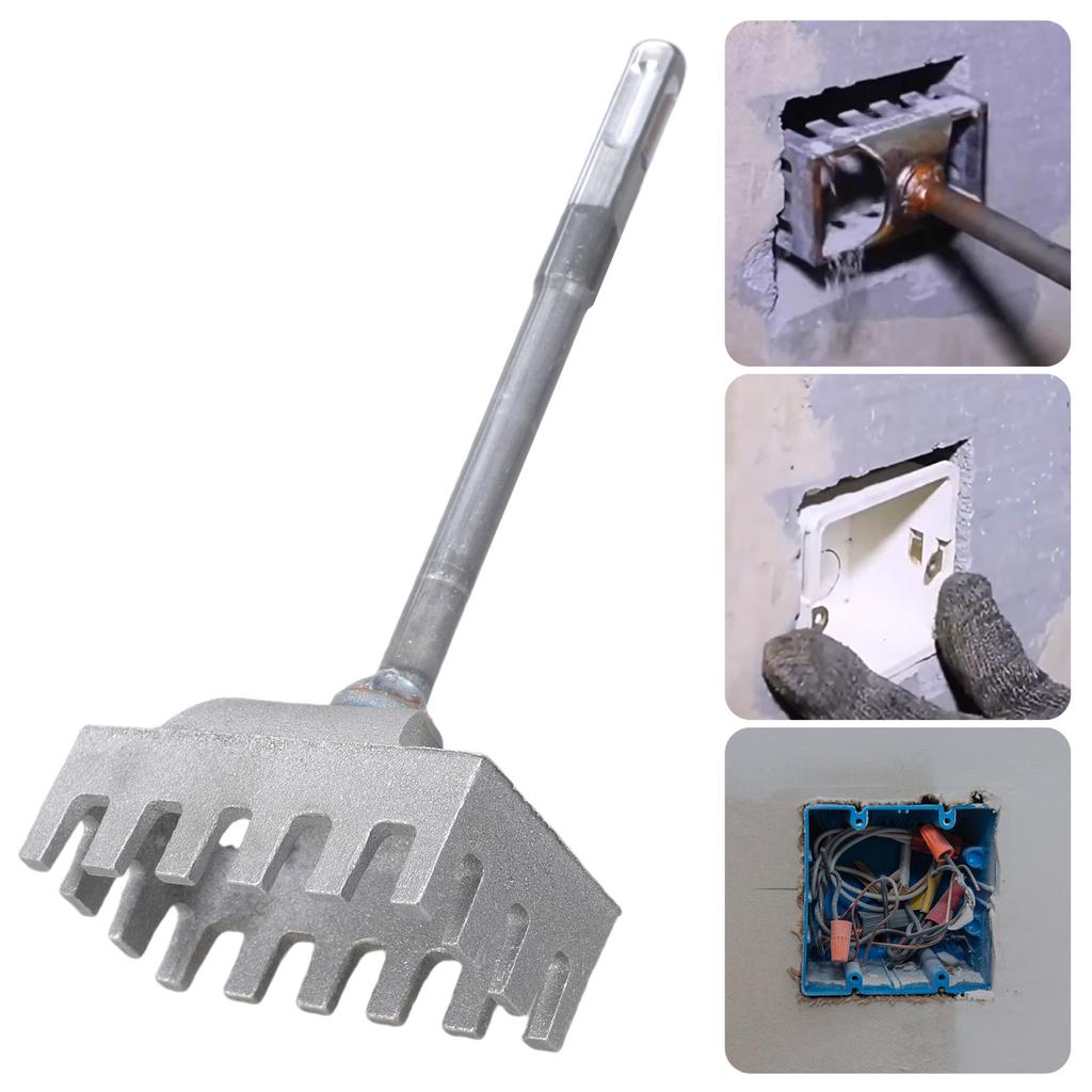 High Carbon Steel Square Shank Electric Hammer Groove Chisel Wall Chasing Tool for 86 Type Junction Box Installation