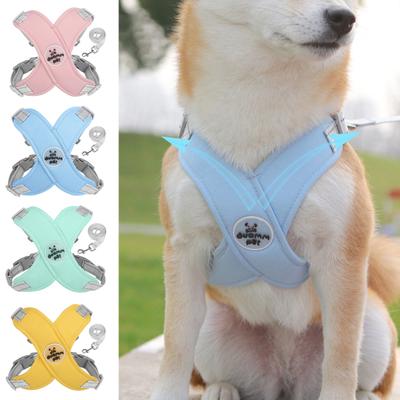Evcil hayvan tasması Toka Ayarı Ayarlanabilir Toka Yansıtıcı Şerit Yelek Tipi Yumuşak Nefes evcil hayvan koşumu Büyük Köpek Tasma Evcil Hayvan Malzemeleri