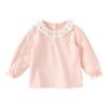 Girls' Ruffle Collar Long-Sleeve T-Shirt