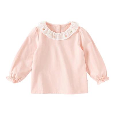 Girls' Ruffle Collar Long-Sleeve T-Shirt