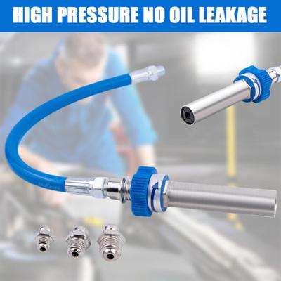 Lock-on High-Pressure Grease Coupler Quick Lock Clamp Tool Heavy-Duty Grease Fittings Extensions Adapter for Hard-to-Reach Areas
