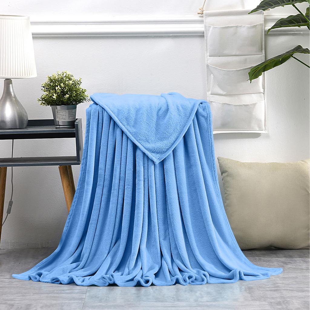 Faux Blanket, Super Soft Warm Solid Warm Micro Plush Fleece Blanket Throw Rug Sofa Bedding, Cozy &  Blanket