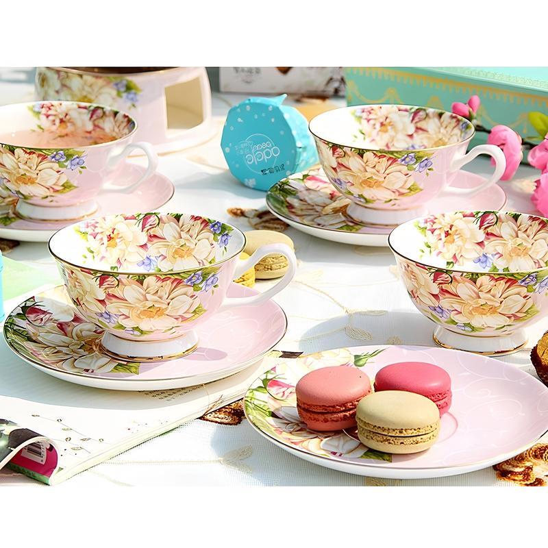 HANDUNYOU Blue Enchantress Coffee Cup & Saucer Set