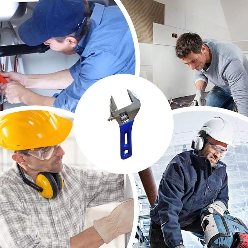 Ergonomic Design Adjustable Wrench Multi-Function Large Opening Wrench  Repair Tool