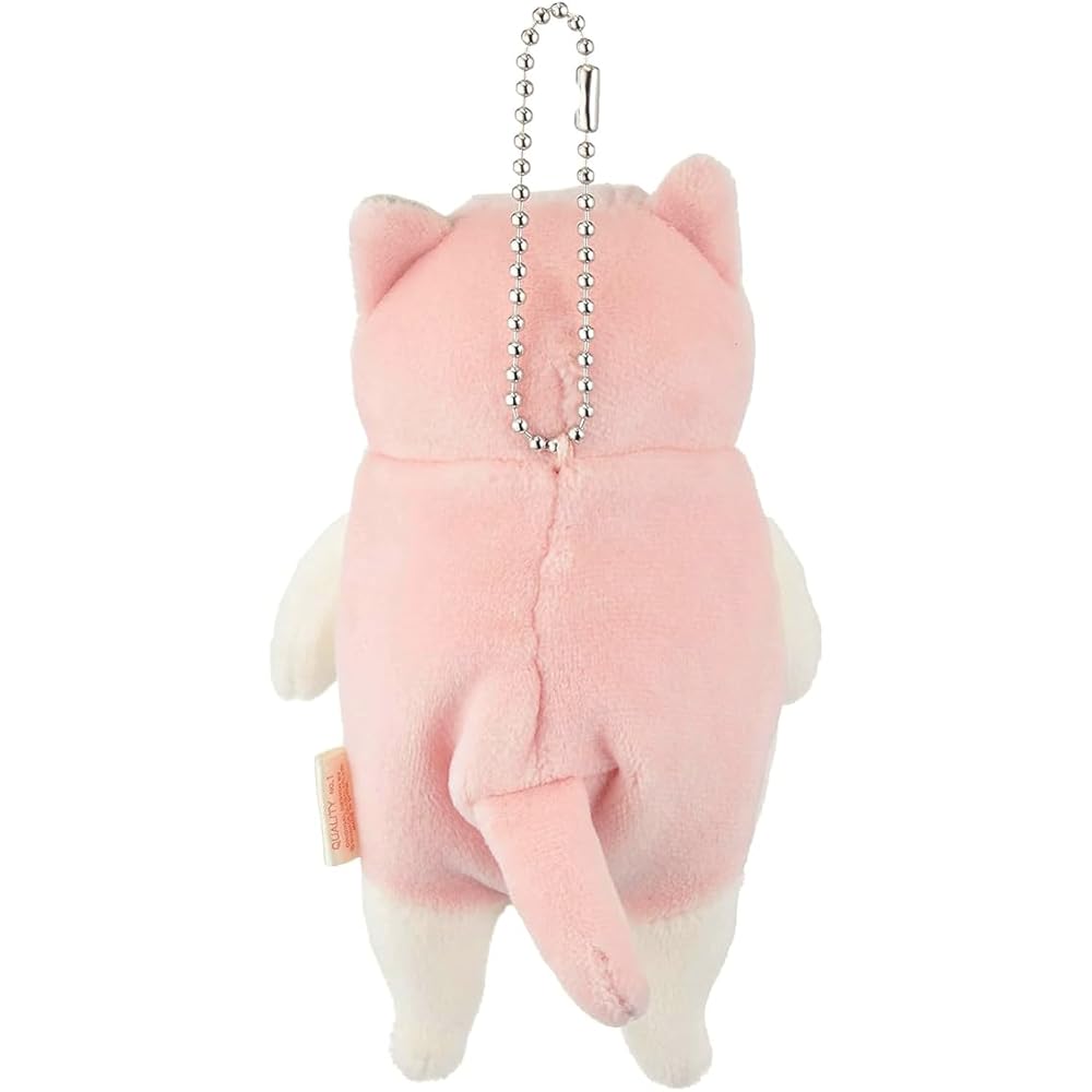 Shinada Global Mochi Series Mochi Cat Pastel Sakura Mini Plush Toy 7x5x14cm Animal MONE-0088PS
