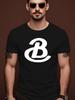 Summer Short Sleeve with Bold Letter B Graphic - Lightweight Breathable Round Neck Tee for Streetwear & Everyday Comfort T-shirt