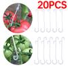20PCS Tomato Support J Hooks Plastic Plant Climbing Vine Clips Garden Support Hooks for Greenhouse Outdoor Farming