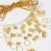 41pcs Alloy Braid Hair Extension Rings - DIY Hollow Hair Accessories