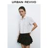 Women's Casual Lace Trim Short Sleeve Shirt
