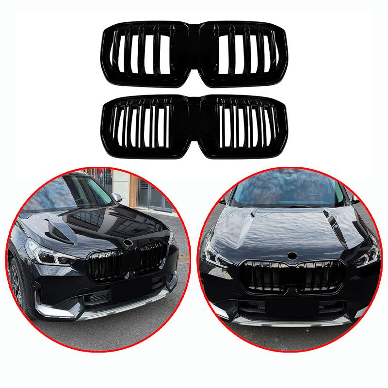 For BMW X1 IX1 U11 2026+ High Quality ABS Single Line & Double Lines Kidney Grille Car Front Bumper Grill Glossy Black