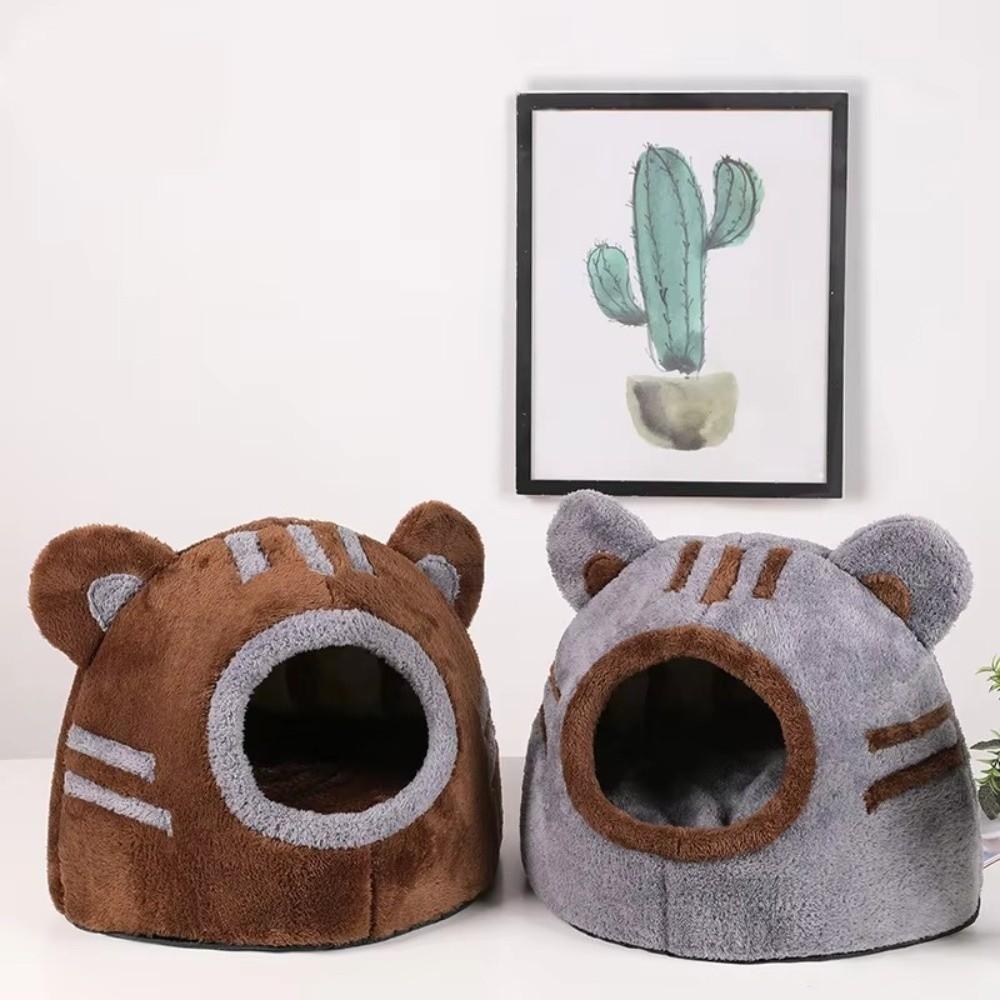 Detachable Winter Cat Bed Cute Cat Ears Tent Cozy Cave New Puppy House  Pet Supplies