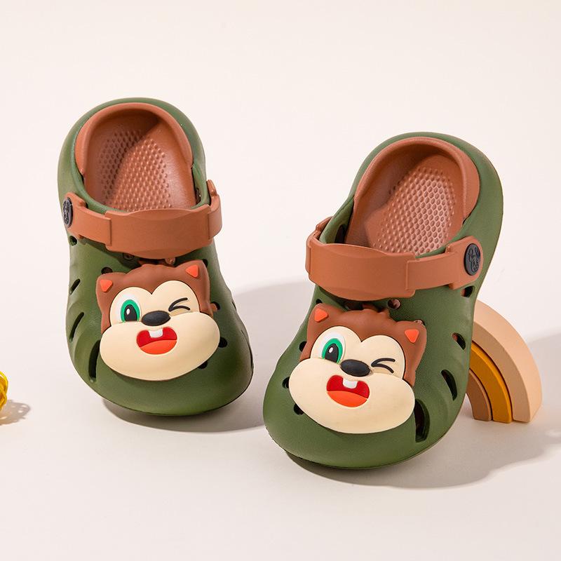 

Girls Shoes - Boys Indoor Soft-bottomed Cartoon Flip-flops 160 коричневый