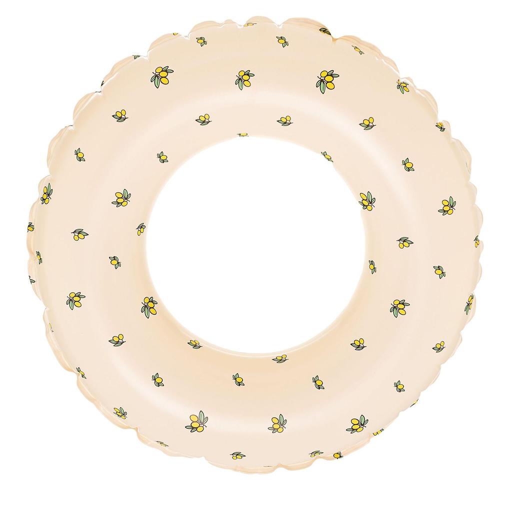 Anello gonfiabile da nuoto rétro a righe ispessito per bambini Xiao Lü - Design Oliva e Fiore di Ciliegio