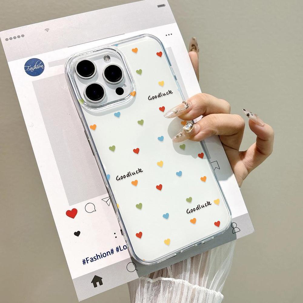 Painted Phone Case for iPhone 12 13 15 16 iPhone 16 12 13 14 15 Pro  14 15 16 Pro Max Coverage Shockproof Anti-Fingerprint Fresh Style Protective Case