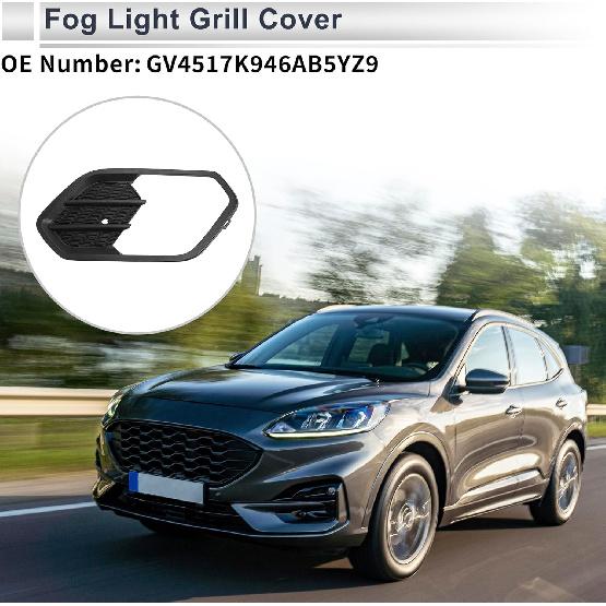 Front Right Fog Light Grill for Ford Escape 2017-2018 Front Lower Bumper Fog Light Cover Inserts No.GV4517K946AB5YZ9 ABS 1 Pc