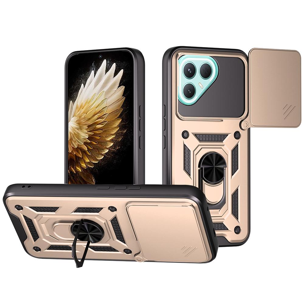

Armor Holder Funda для Tecno Pova 7 Pro 5G Чехол Крышка Слайд Защита камеры Кольцо-подставка Ударопрочная Задняя крышка Capa Funda Tecno Pova 7 Pro 5G золотой