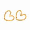 Stainless Steel Earrings Hollow Heart Earrings Fashionable High-end Feel 18k Gold Plated Titanium Steel Jewelry