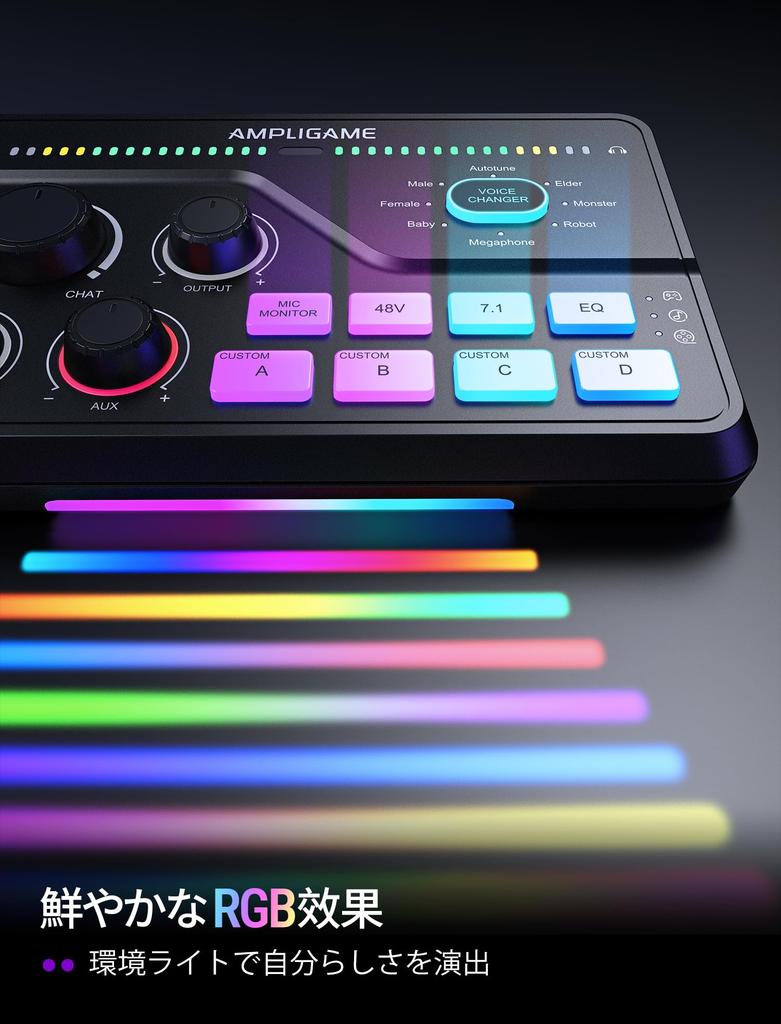 FIFINE AmpliGame SC8 Streaming Audio Audio Interface with Audio Balance Compatible with Gaming Mixer for Game Live and Music Voice 48V Phantom Custom