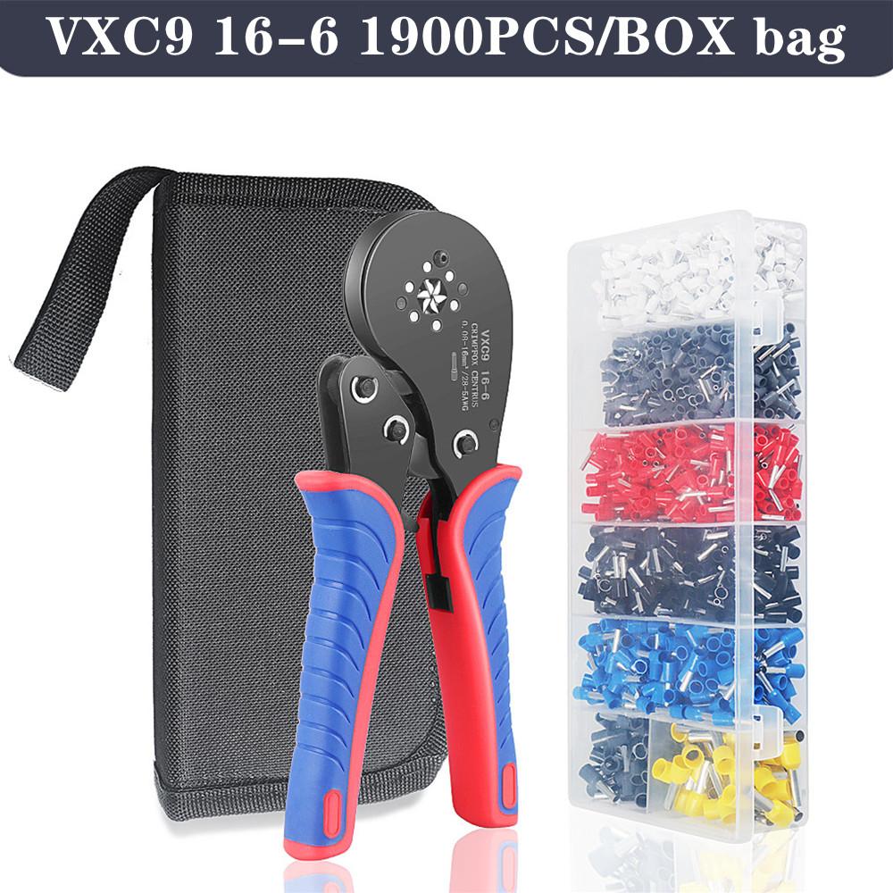 WOZOBUY Hexagonal Ferrule Crimping Tool (0.08-16mm²/AWG28-5) , Ferrule Crimper for Wire Ferrules,End Sleeves,Pin Cord Connectors