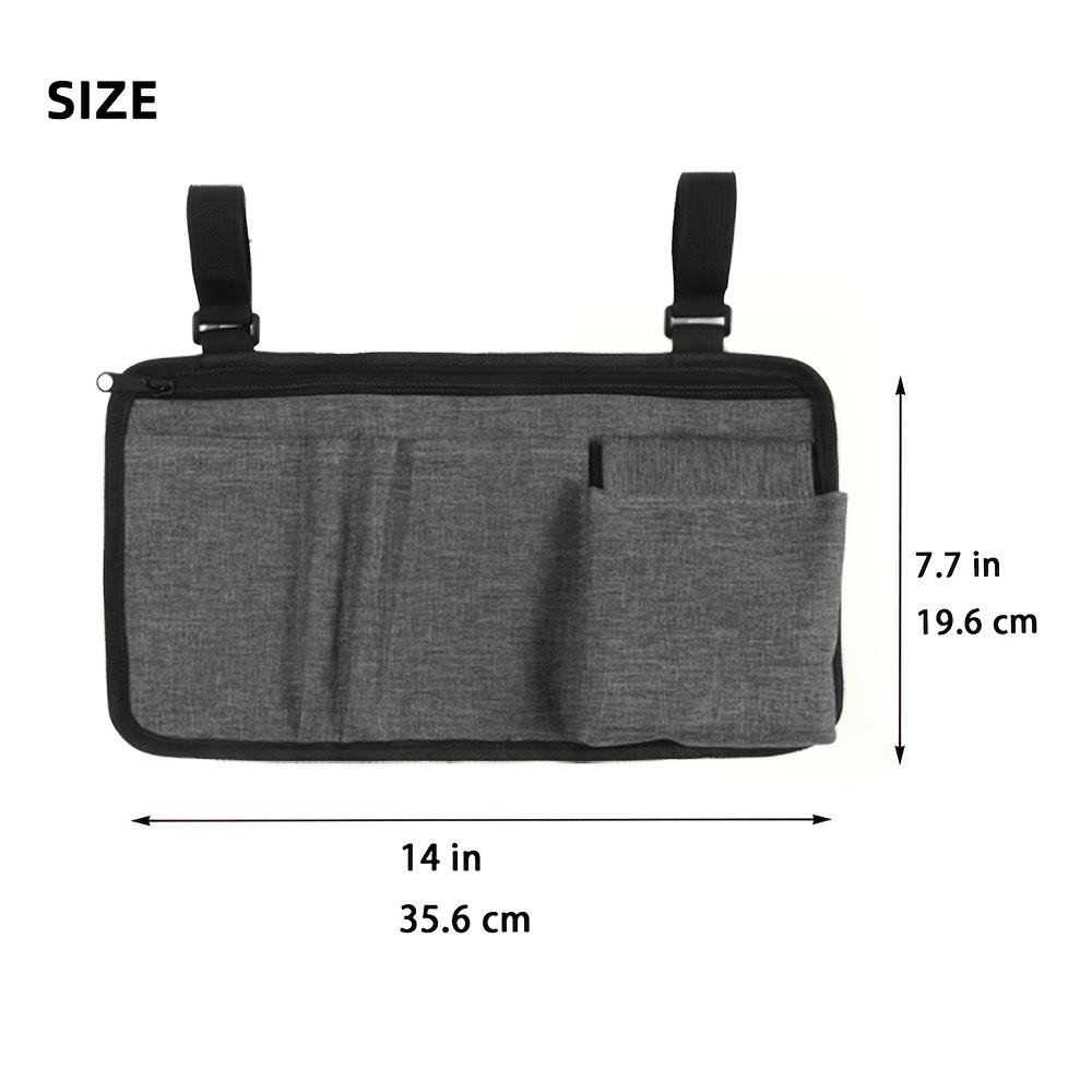 Oxford Cloth Wheelchair Storage Bag Multi Pocket Zipper Side Pouch For Barber Makeup Brush Home Travel Daily Organizer