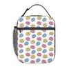Delicious Donut Pattern Insulated Lunch Bag for Women Kids Leakproof Food Boxes Thermal Lunch Box Tote