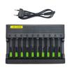 14500 16340 18650 Li-ion Battery Charger 10 Slots 3.7/4.2V Battery Charger EU US