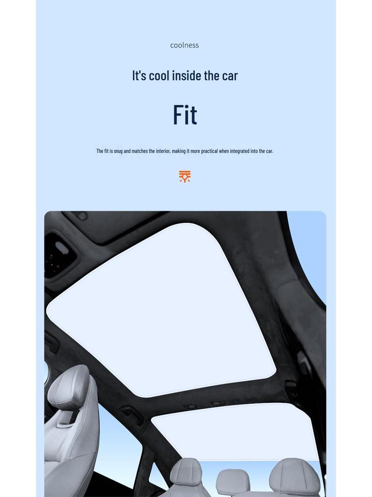 Leapmotor C01 Sunroof Ice Crystal Sunshade: Heat Insulation, Sun Protection, Privacy, and Light Blocker for Camping