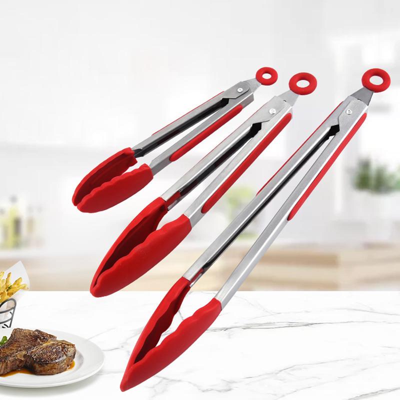 Tongs Kitchen Tools Food Cooking Salad Serving Non stick Tong BBQ Clip LI Tongs Kitchen Tools Food Cooking Salad Serving Non stick Tong BBQ Clip LI