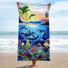 Ozean Delfin Strandtuch Meeresleben Design Mikrofaser Badetuch Weiche Saugfähige Stranddecke Sommer Accessoires