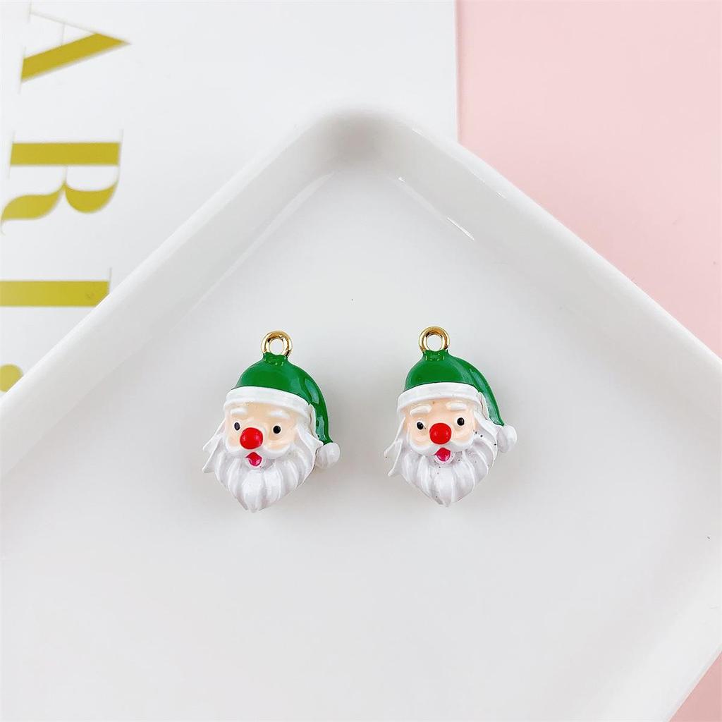 Three-Dimensional Colorful Santa Claus Pendant for DIY Jewelry