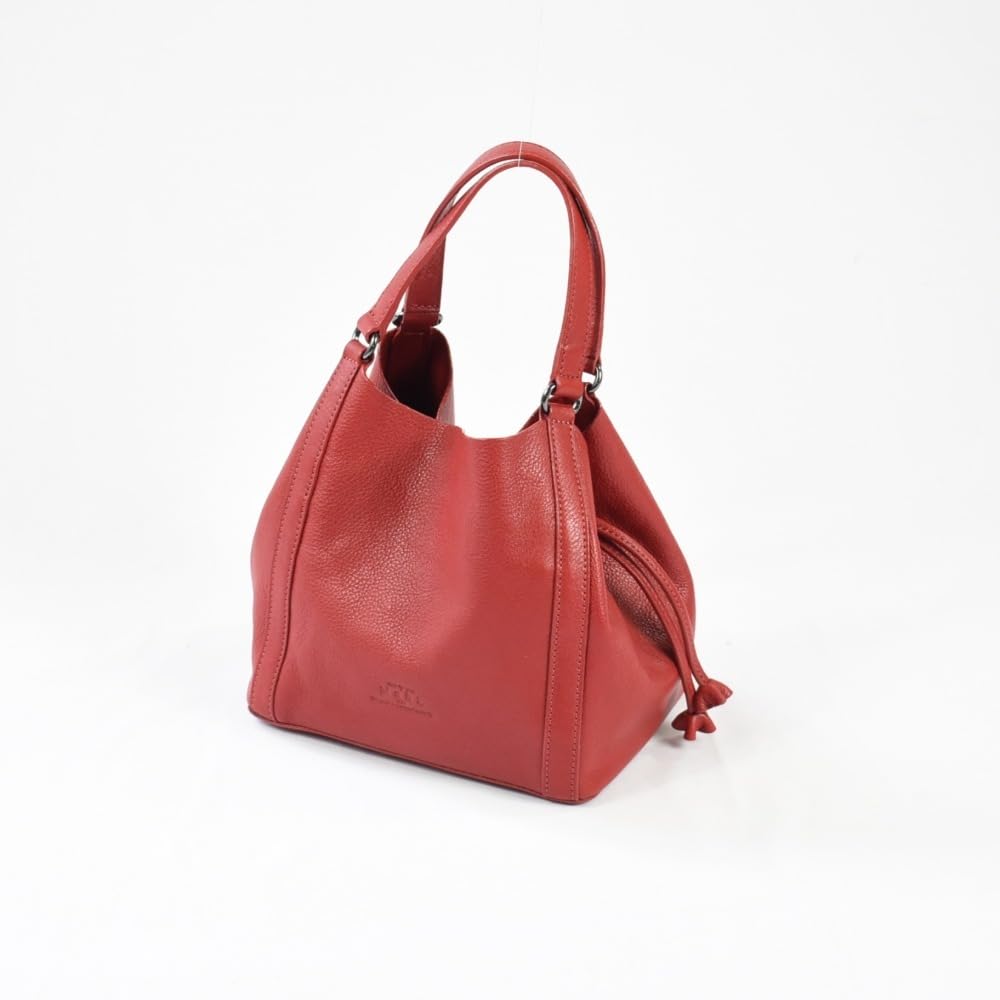 

[Full Tuck] Bucket Tote Bag, Handbag, Red