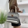 WTEMPO Canvas Lunch Box Handbags Aluminum Foil Insulated Work Hand-carried Lunch Bag Ethnic Style Retro Mommy Bags
