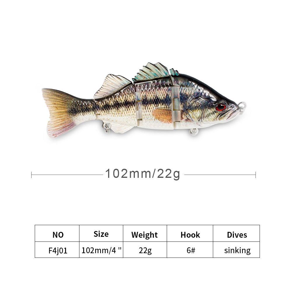 Luya Bait Multi-Section Fish 140Mm/43G Plastic 4-Section Bait Sea Fishing Luya Simulation Bait Hard Bait