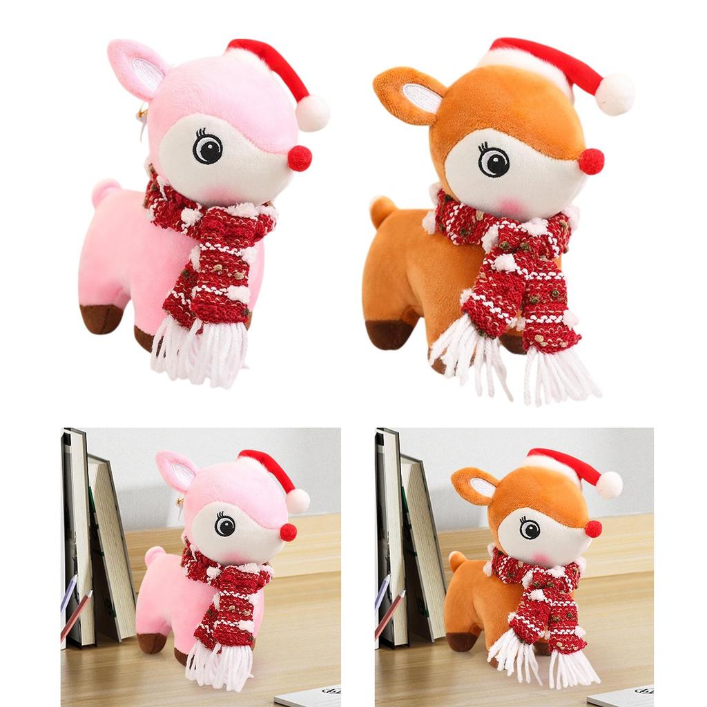 Xmas Pet Stuffed Doll, Reindeer Stuffed Animal Toy for Party Holiday