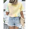 2026 Women Short Sleeve Shirt Fresh Butterfly Print Soft Elegant Temperament Comfortable Skin Friendly Daily Commute Casual All