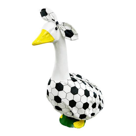 1 Set Football Porch Goose Costumes Football Goose Outfit And Bow Party Costume for 23-Inch Goose Statue Outdoor Garden Yard Sets