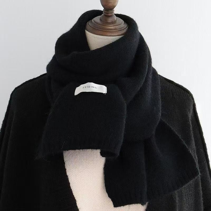 Winter new cute knitted scarf winter warm atmosphere student couple versatile double-sided can be worn