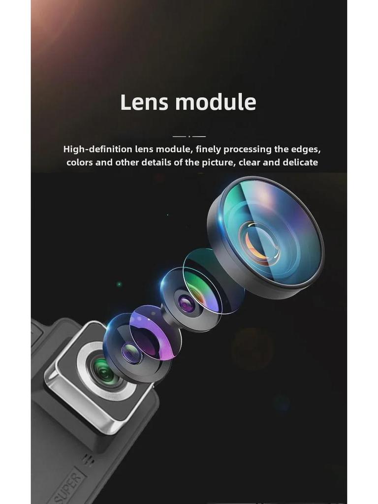 Night Vision Dual Lens Hidden Car Recorder with 4-inch Screen for Cross-border Driving and Reversing Image Recording.